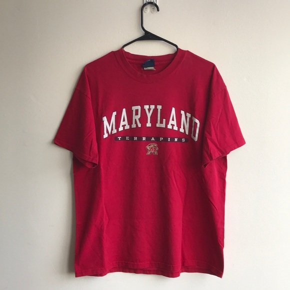 Red AS Sports Maryland Terrapins College T-Shirt - Picture 2 of 6